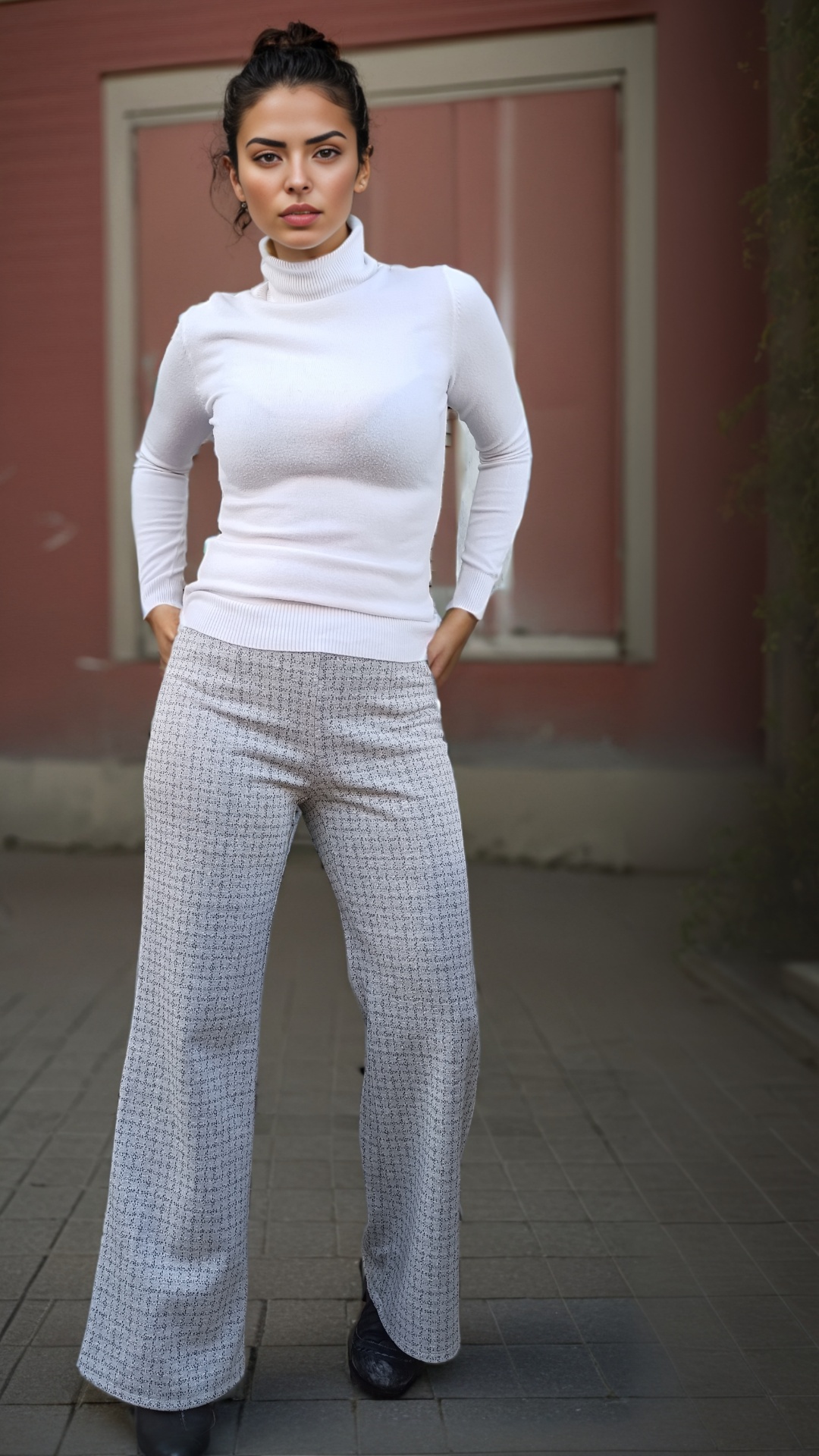 ARTEMIS-BELLBOTTOM-PANTS-CHECKERED-FROZENWHITE 1