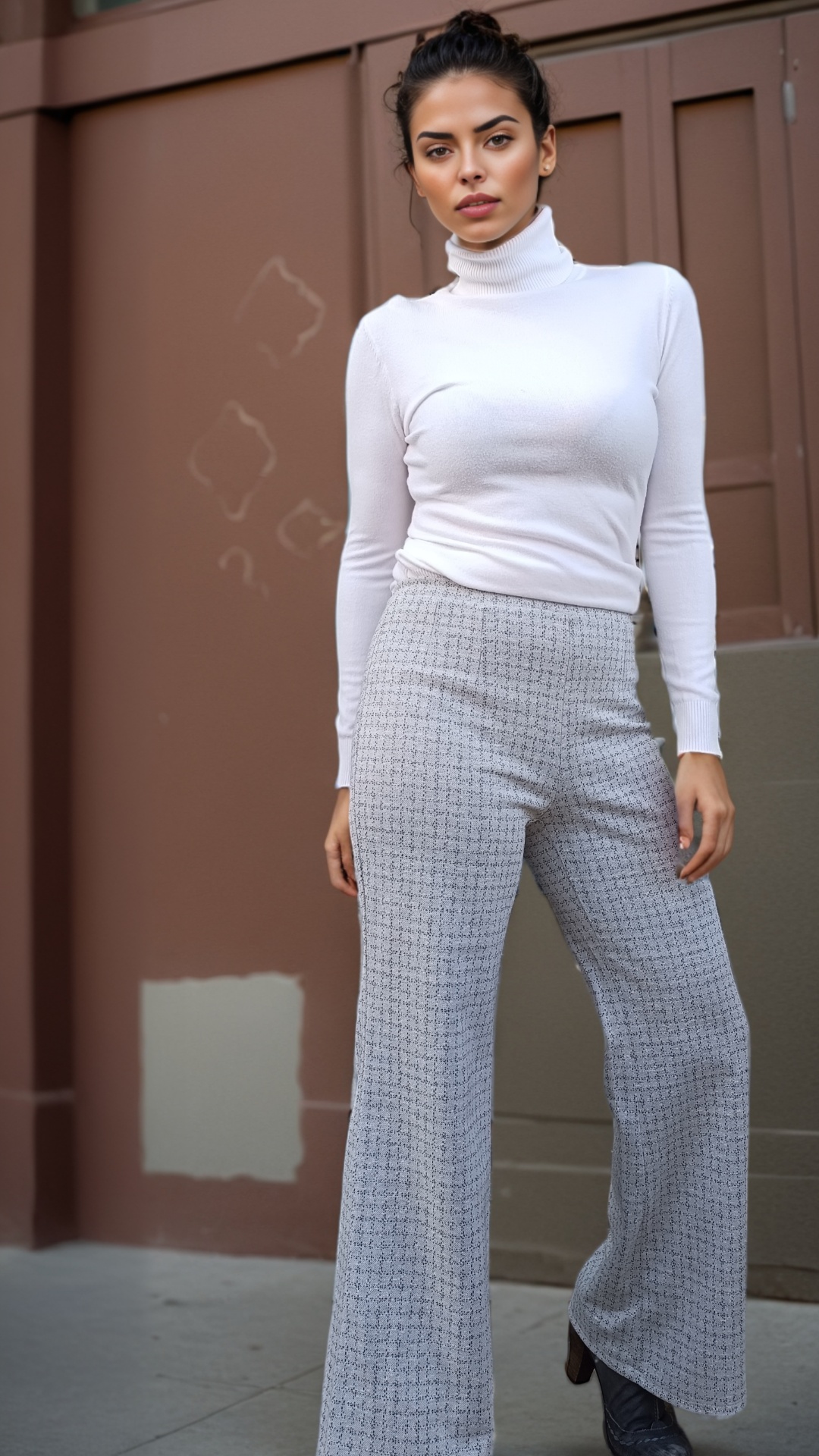 ARTEMIS-BELLBOTTOM-PANTS-CHECKERED-FROZENWHITE 2