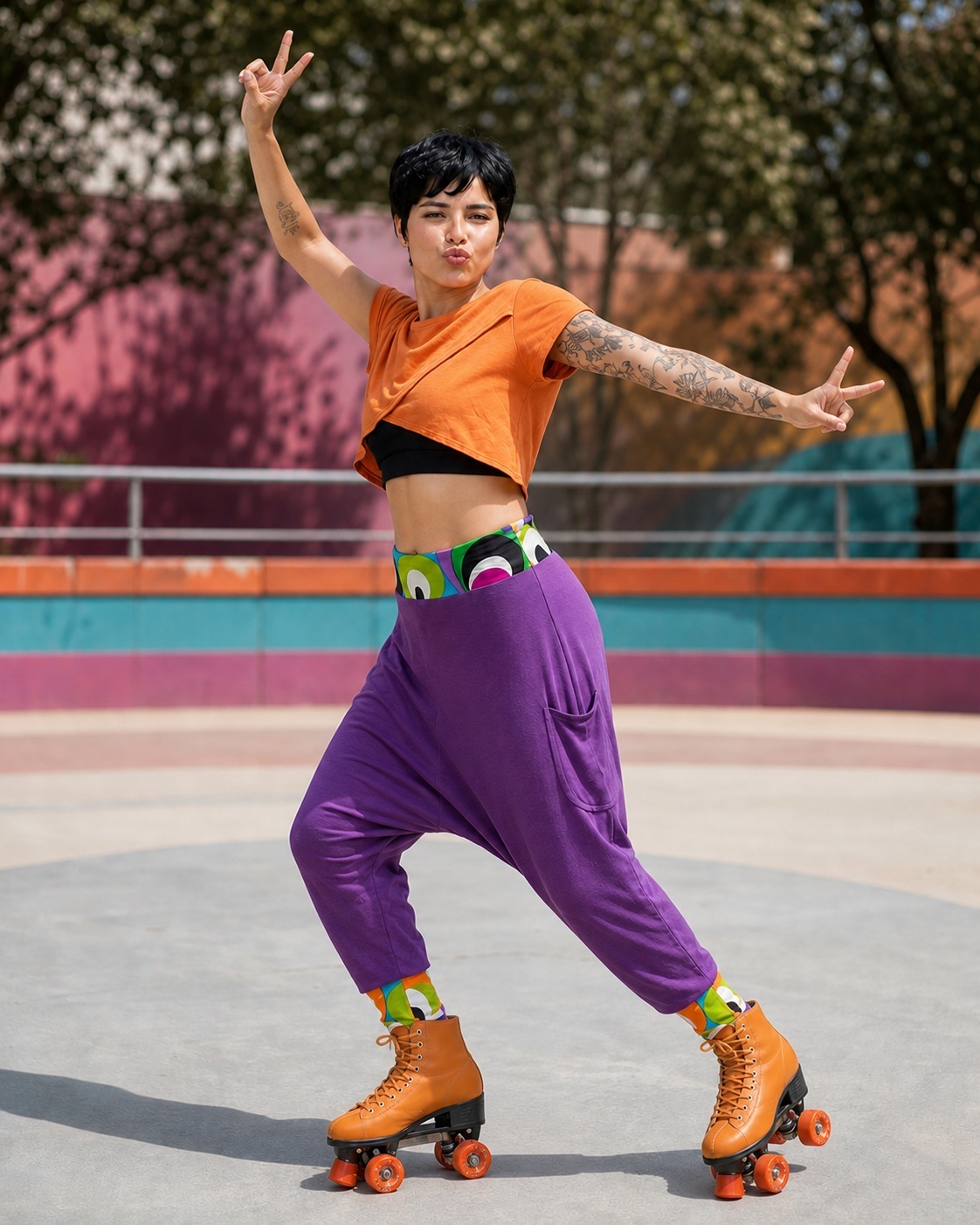 ARTEMIS-HAREMPANTS-PURPLE-RADIANT ORCHID 1 (1)