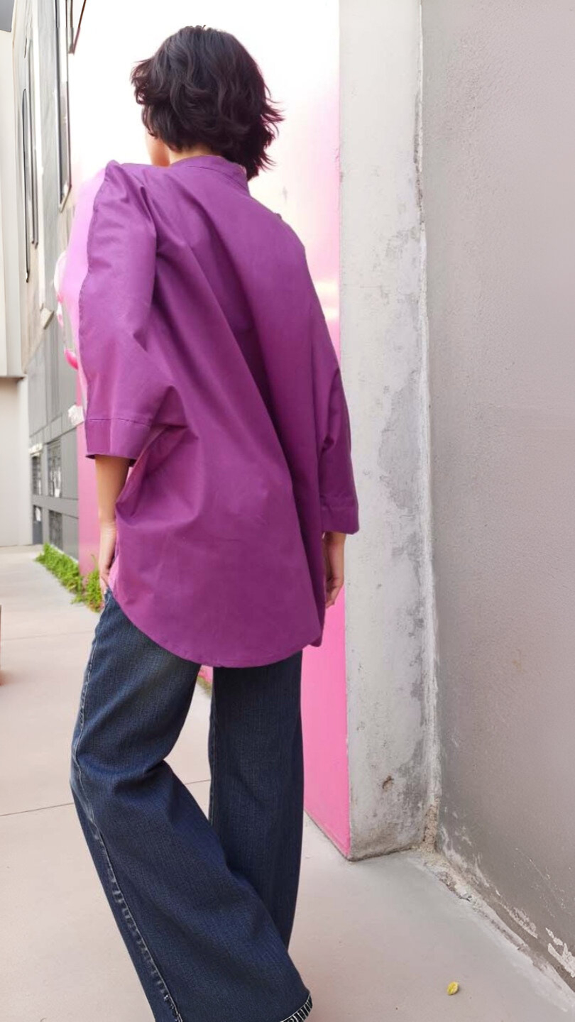 ARTEMIS-BLOUZES-Purple-Fusion-Asymmetrical-Tunic 2